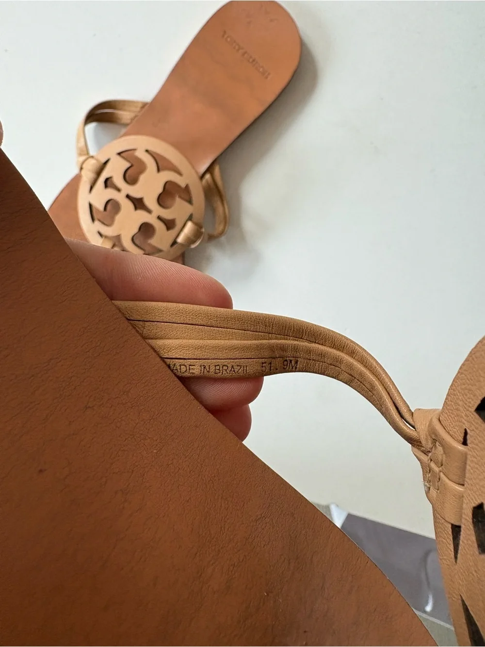 Tory Burch || Miller Sandals Square Toe in Makeup Nude Tan Pink 9